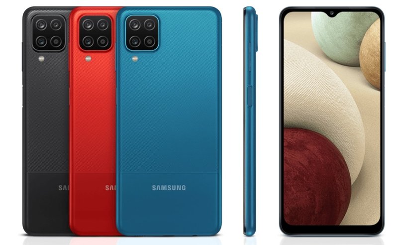 As cores do Galaxy A12 Nacho.