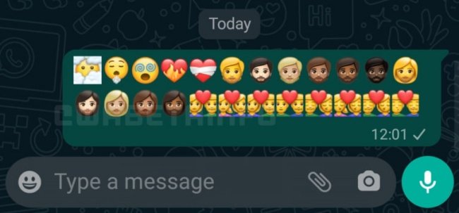 Alguns dos novos ícones que chegaram ao beta mais recente do mensageiro no Android.