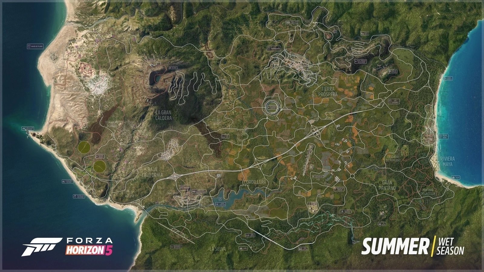 Mapa completo de Forza Horizon 5