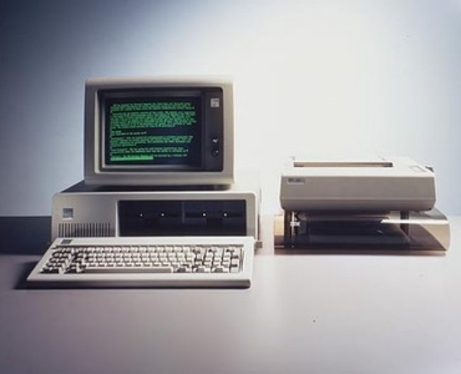 O IBM 5150 podia vir acompanhado de impressora.