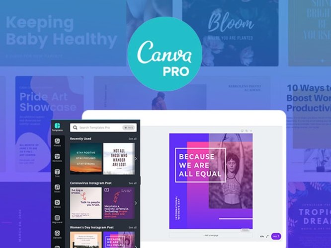 O Canva Pro é a modalidade paga do Canva para criar designs e layouts únicos.