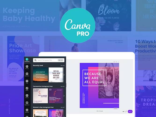 O Canva Pro é a modalidade paga do Canva para criar designs e layouts únicos.