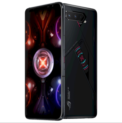 ROG Phone 5s Pro com tela PMOLED colorida.