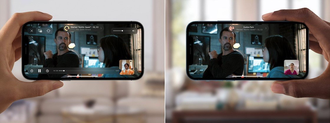 SharePlay permite assistir filmes e séries sincronizados com o FaceTime.