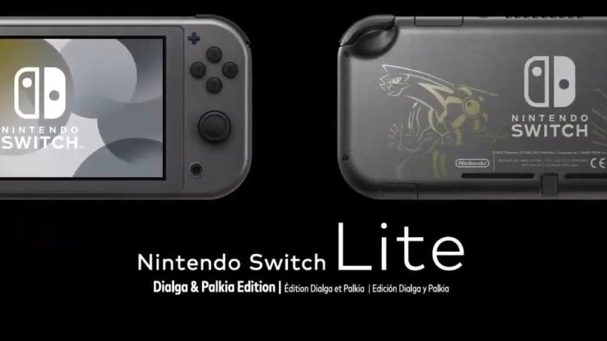 Comprei um Nintendo Switch Lite versão especial do Pokemon Dialga e Pa