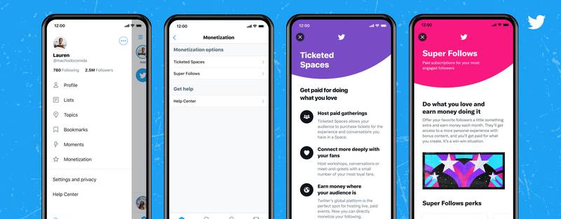 Twitter permite que criadores monetizem os conteúdos do Espaços.