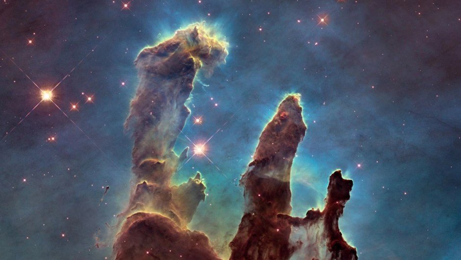 Os "Pilares da Criação", em imagem do telescópio Hubble