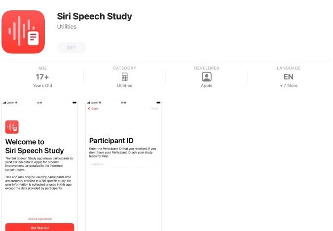 A página do teste para iOS na App Store, disponível só para interessados.