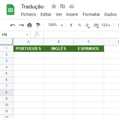 Crie colunas para as traduções que iremos utilizar como exemplos