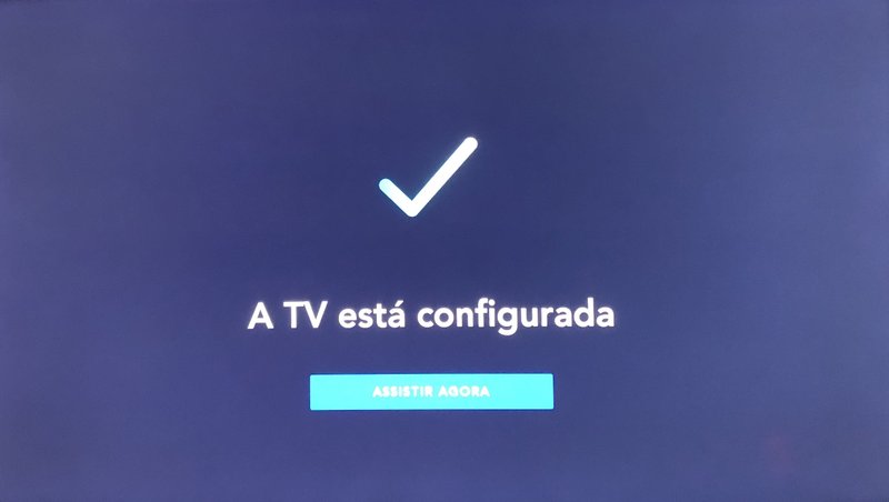 Caso essa mensagem apareça na sua TV, o seu dispositivo foi registrado com sucesso