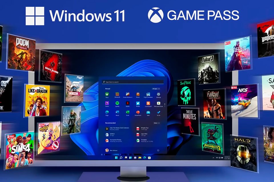 Windows - A programação de hoje. 🎮 Jogue Starfield com o PC Game Pass.  #Windows11 #ParaTodosVerem: Tela dividida onde um horário de trabalho é  mostrado na parte superior e uma imagem do