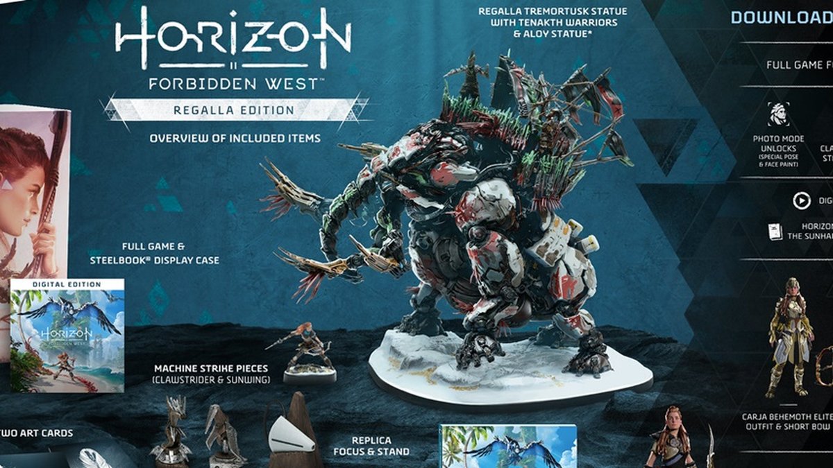 Horizon Forbidden West Collector's and Digital Deluxe Editions detailed