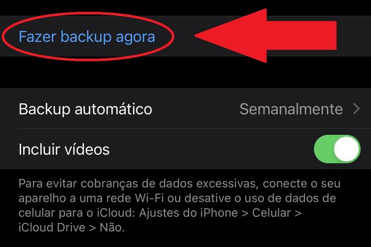 A opção 