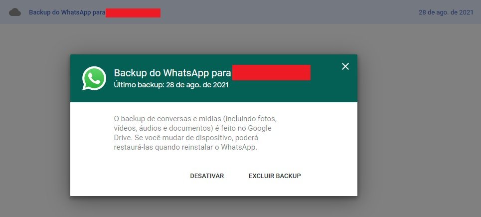 No Android, o backup do WhatsApp fica armazenado no Google Drive