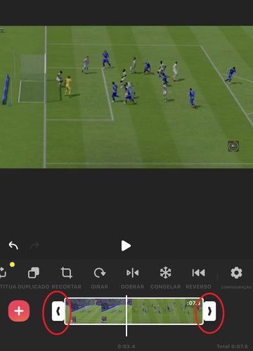 Mova as extremidades do vídeo para encurtá-lo