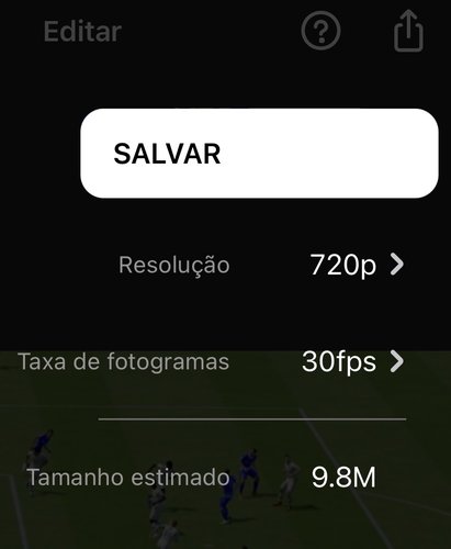Mude as resoluções e fique atento para o tamanho estimado que é apresentado na parte inferior
