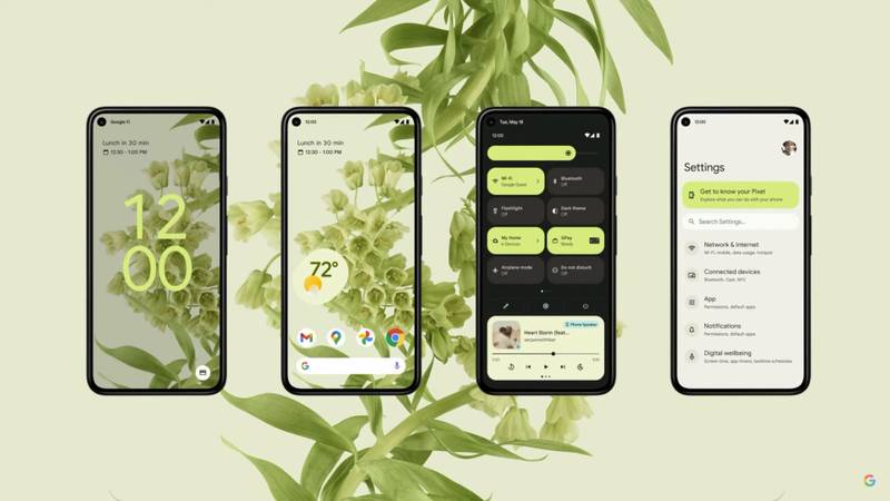 Android 12 terá diversas mudanças visuais com o design Material You.