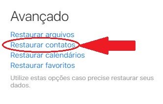 Desça a tela e você encontrará o menu 