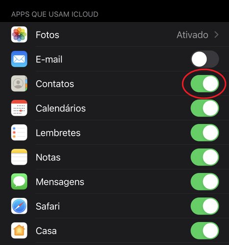 Procure a opção de chaveamento dos contatos