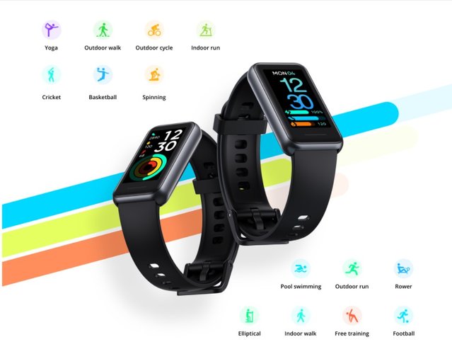 Realme Band 2 terá 90 modalidades de treinos de esporte.