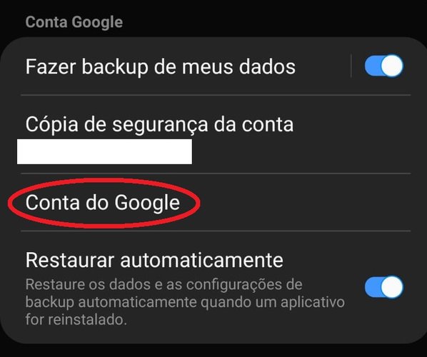 Desça as opções e procure por 