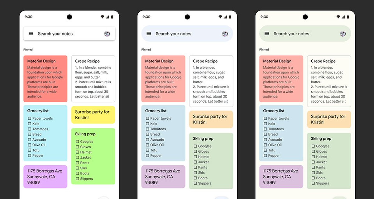 Google Keep ganha design inspirado no Android 12; veja comparação