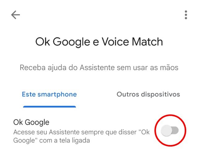 Ative o Google Assistente.