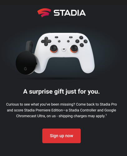 Google oferece kit Premiere Edition para usuários que reativarem assinatura do Stadia Pro no Reino Unido