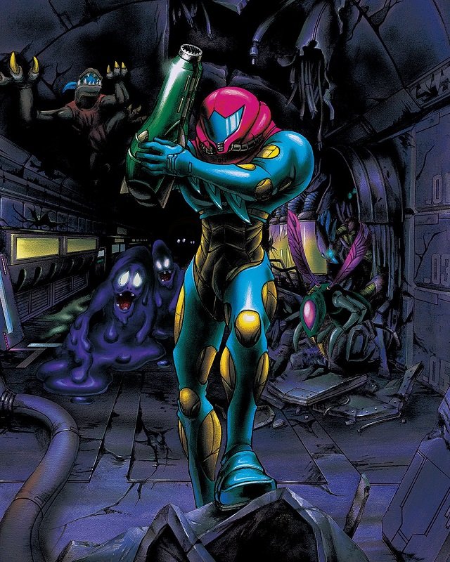 A armadura da heroína mudou bastante em Metroid Fusion