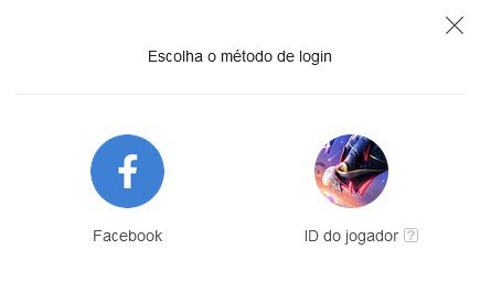 É possível logar com a sua conta no jogo ou com a do seu Facebook caso tenha associado ela ao game