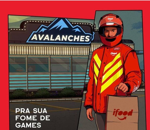 Agora seu personagem pode ser um entregador do iFood no Cidade Alta de GTA V. (Fonte: iFood/Divulgação)