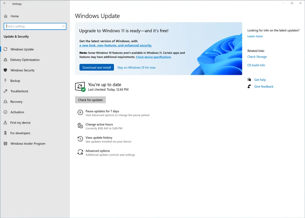 Banner de atualização do Windows 11, no Windows Update. (Fonte: The Verge / Reprodução)