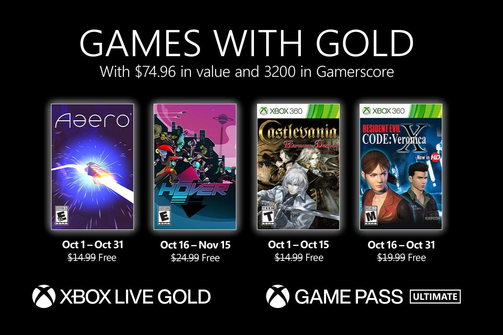 Xbox Game Pass: Novidades de outubro