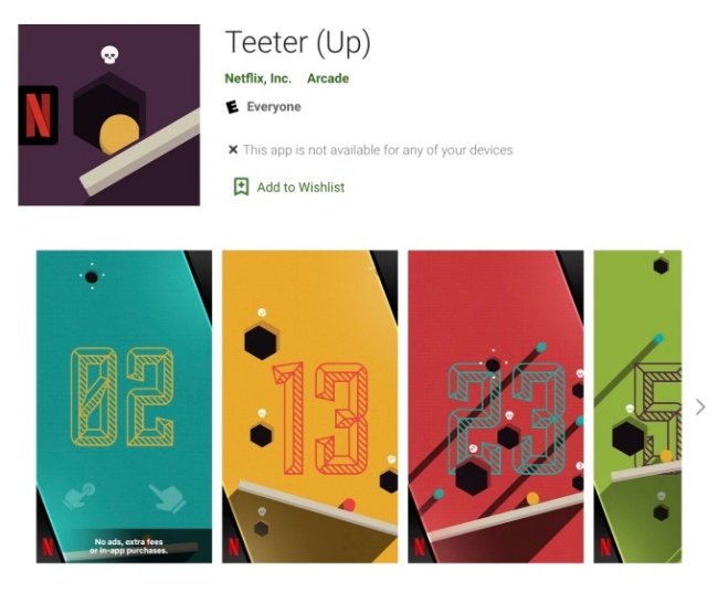Teeter Up é um dos jogos disponíveis para os assinantes Netflix.