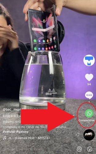 Aperte no botão para compartilhar o conteúdo