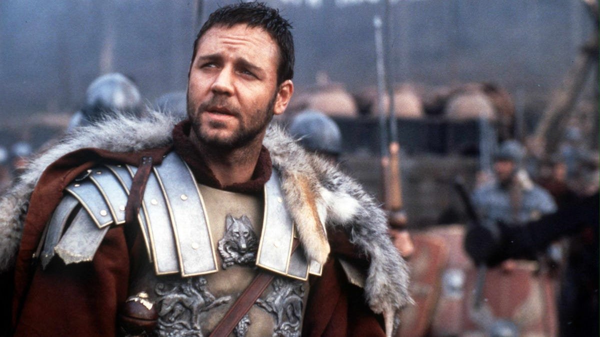 Russell Crowe no papel de Maximus, em Gladiador. (Fonte: Universal Pictures/Reprodução)