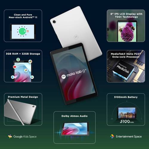 Modelo de entrada, Moto Tab G20 tem configurações simples.
