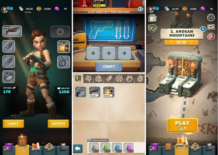 Tomb Raider com mecânicas típicas de jogos para celulares