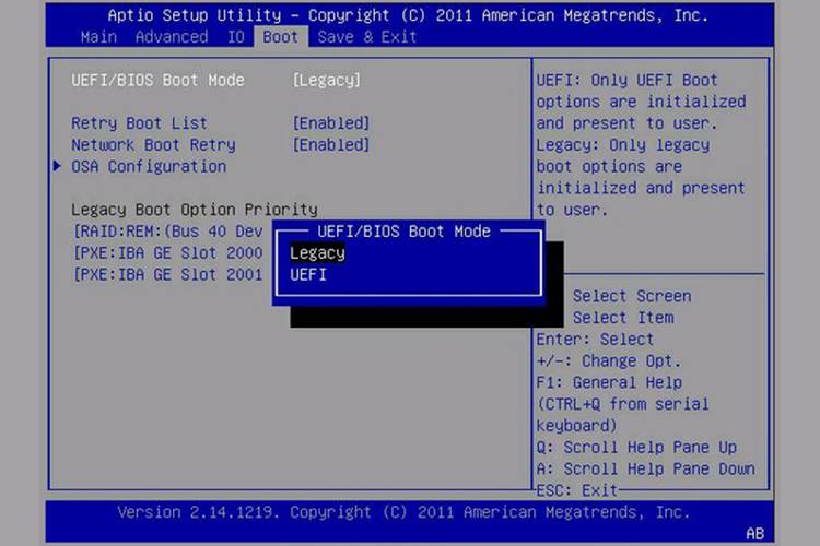 Opções de inicialização na BIOS de um dispositivo. (Fonte: Oracle / Reprodução)