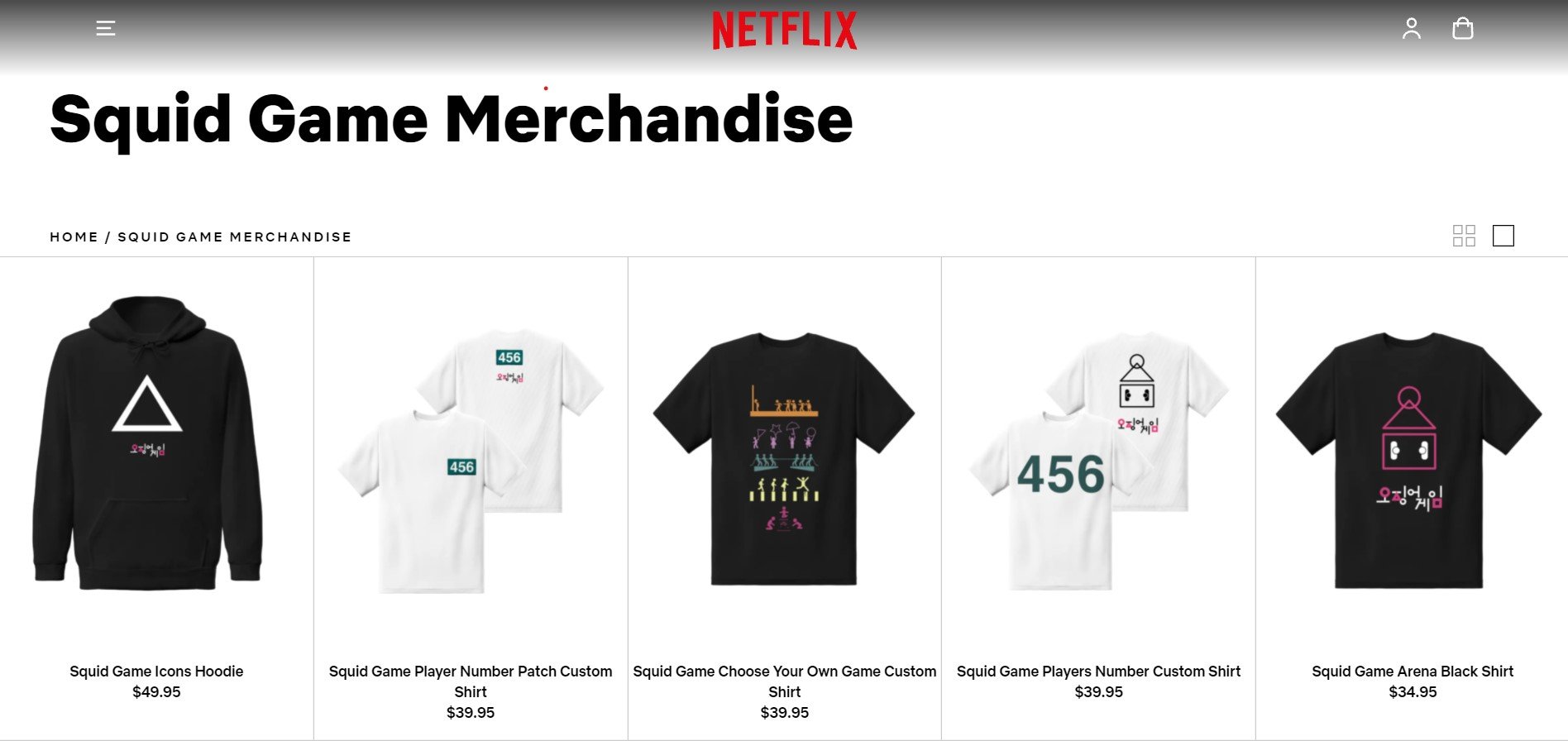 (Fonte: Netflix Shop/Reprodução)