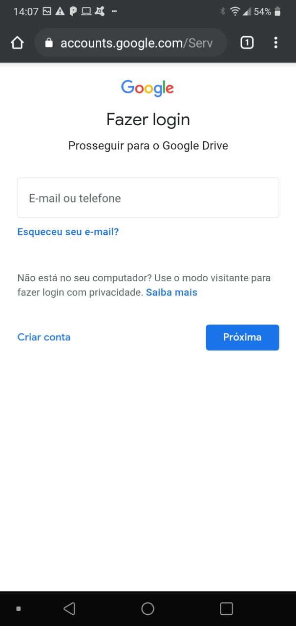 É preciso logar em uma conta Google para criar um formulário. (Fonte: Google Forms/Reprodução)