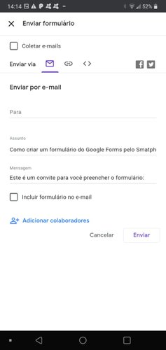 Você ainda pode selecionar a opção para coletar os e-mails de quem responde o formulário. (Fonte: Google Forms/Reprodução)