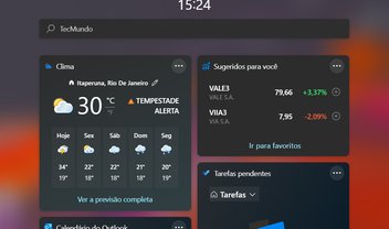 Nada de Google: Widgets do Windows 11 só funcionarão com Bing