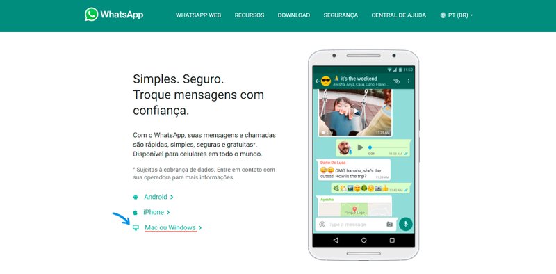 Passo 1 (Fonte: WhatsApp/TecMundo)