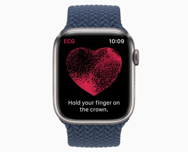 O sensor cardíaco foi aprimorado no Watch Series 7.