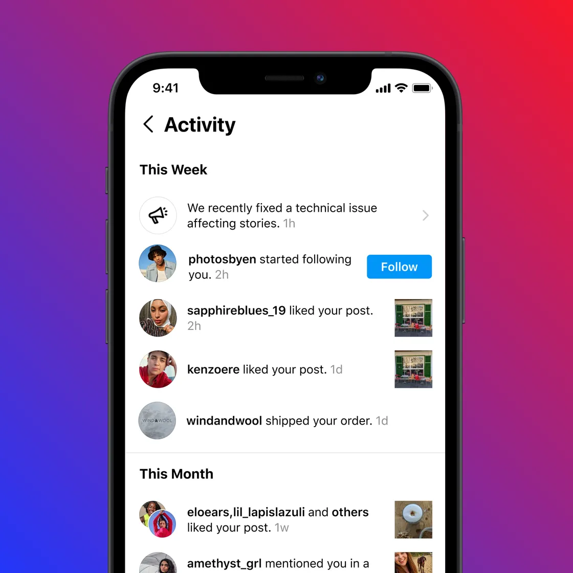 Novo alerta de instabilidades, no Instagram — recurso ainda está em fase de testes. (Fonte: The Verge, Instagram / Reprodução)
