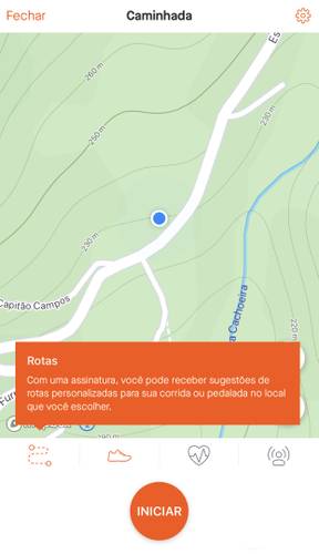 Após escolher o tipo de atividade, aperte no botão 