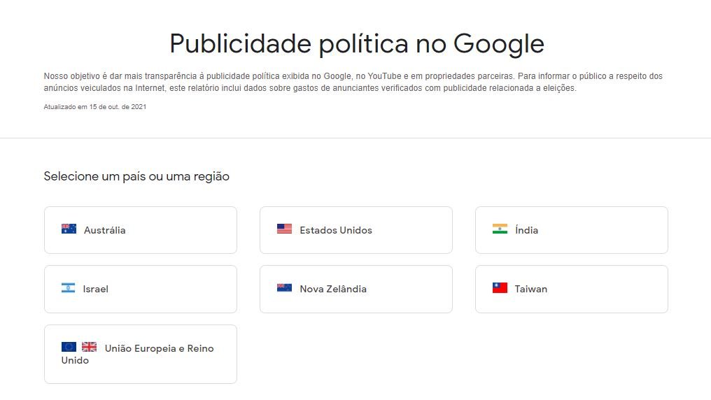Publicidade política no Google