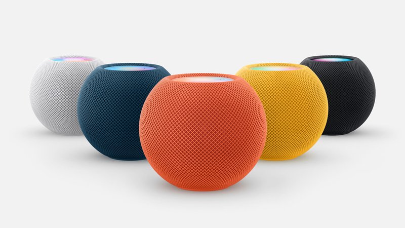 HomePod mini em todas as suas cores. (Fonte: Apple / Divulgação)