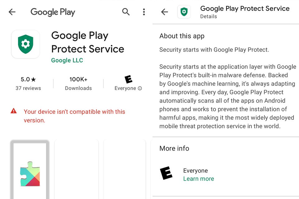 Google transforma recurso de segurança Play Protect em aplicativo